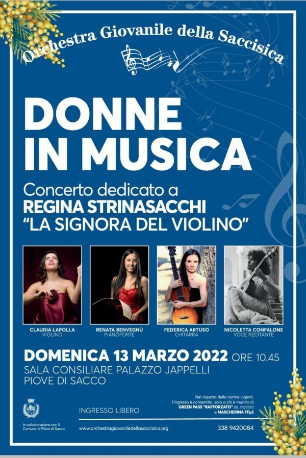 Locandina evento Donne in Musica